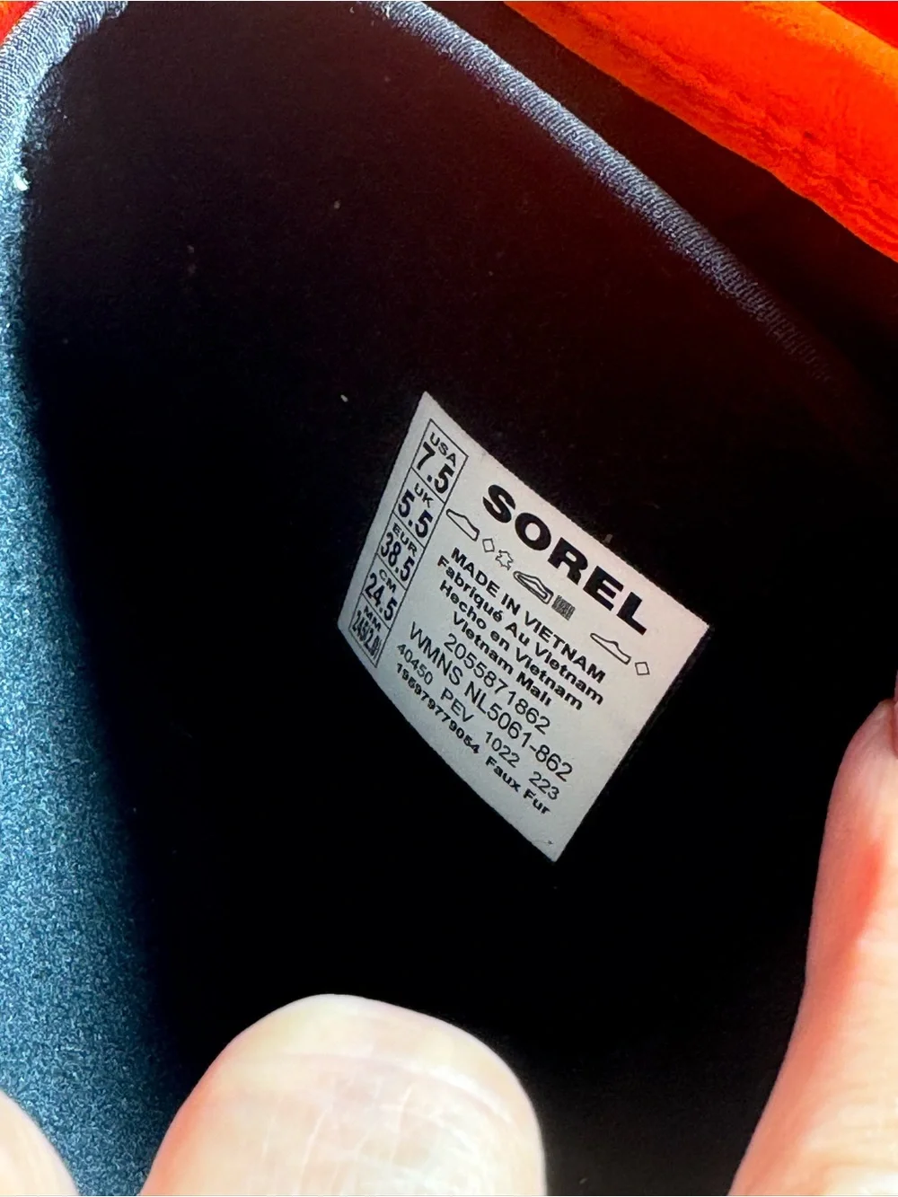 Sorel Caribou Orange High-Top Winter Insulated Waterproof Boot